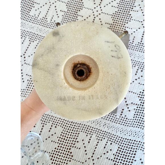 Vintage Italian Marble & Metal Towel Stand | Vintage Mug Rack - Picture 3 of 4